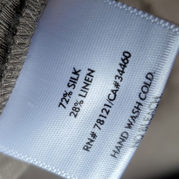 Eileen Fisher taupe silk and linen tunic 2 buttons to wear over tank top… - Picture 6 of 11